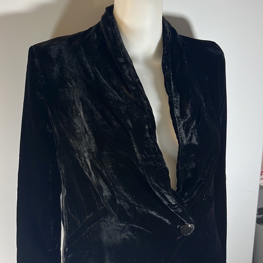 NWT BCBG womens velour blazer jacket size XS - Picture 10 of 14
